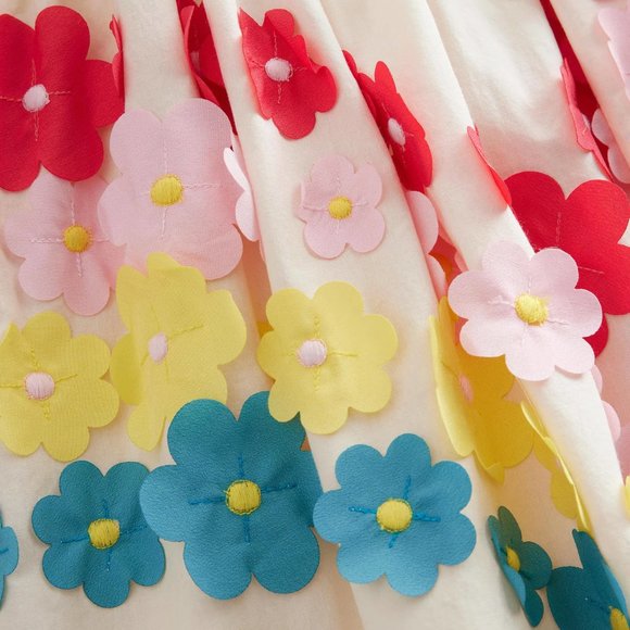 NWT Mini Boden Flutter Flower Rainbow Dress - Picture 3 of 8